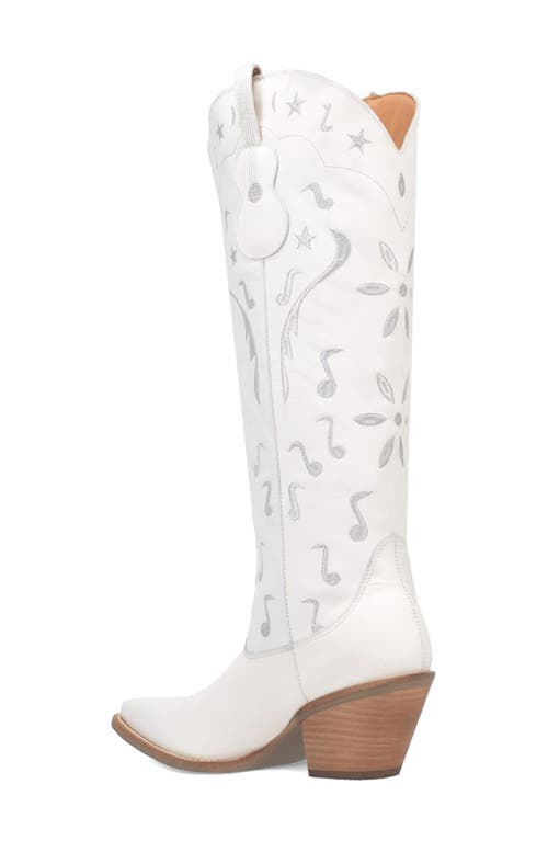 Shop Dingo Rhymin Knee High Western Boot In White