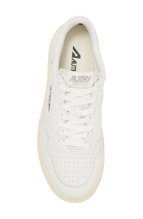 Shop Autry Medalist Low Sneaker In Goat/goat White