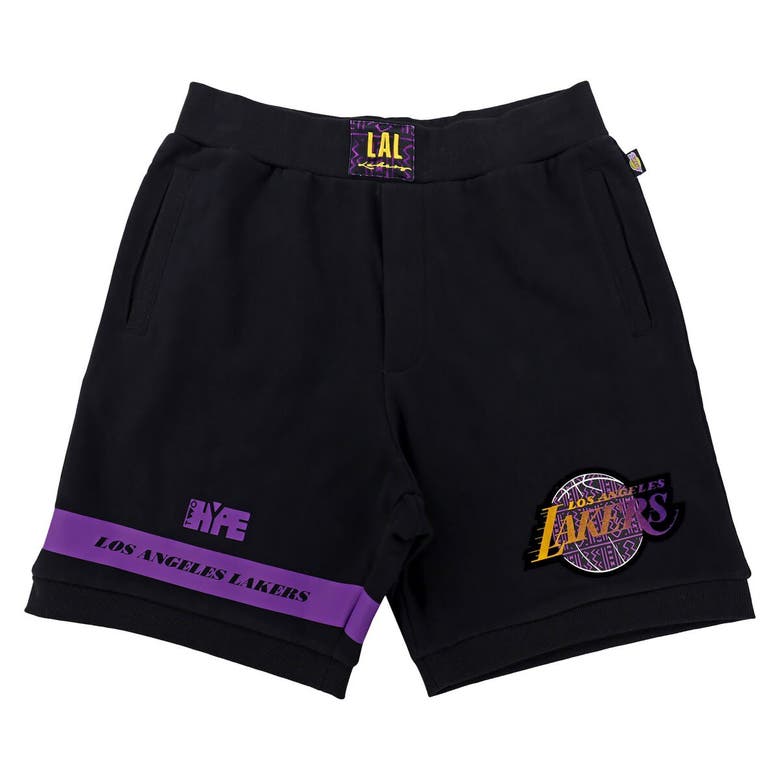 Shop Two Hype Unisex Nba X   Black Los Angeles Lakers Culture & Hoops Premium Classic Fleece Shorts