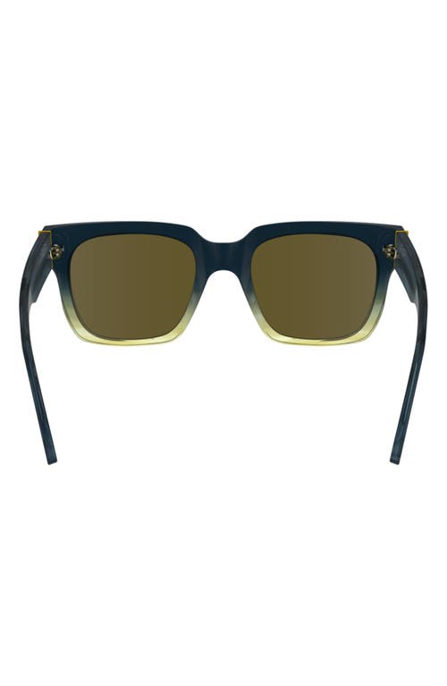 Paul Smith Kenley 52mm Rectangular Sunglasses In Petrol/sand