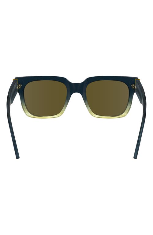 Shop Paul Smith Kenley 52mm Rectangular Sunglasses In Petrol/sand