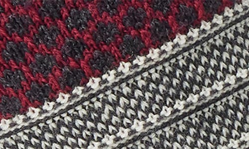 Smartwool Everyday Popcorn Cable Merino Wool Blend Crew Socks In Tibetan Red
