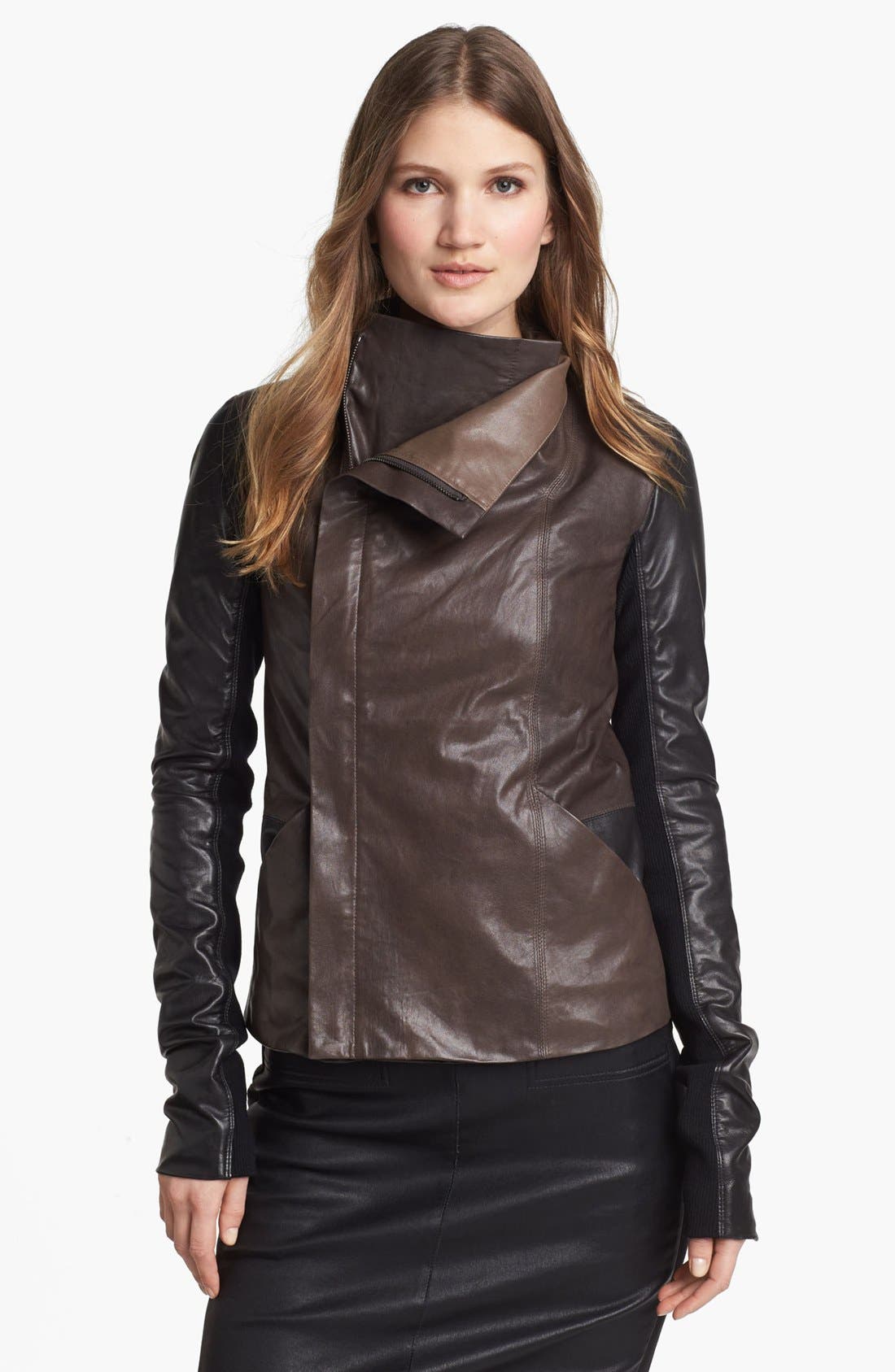Vince Colorblock Leather Jacket Nordstrom