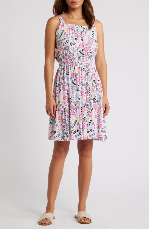 Beachlunchlounge Luella Ruched Waist Sundress In Bubble Gum