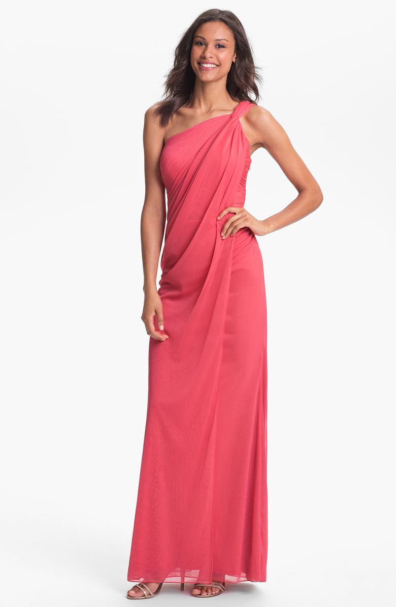 Adrianna Papell One Shoulder Draped Chiffon Gown | Nordstrom