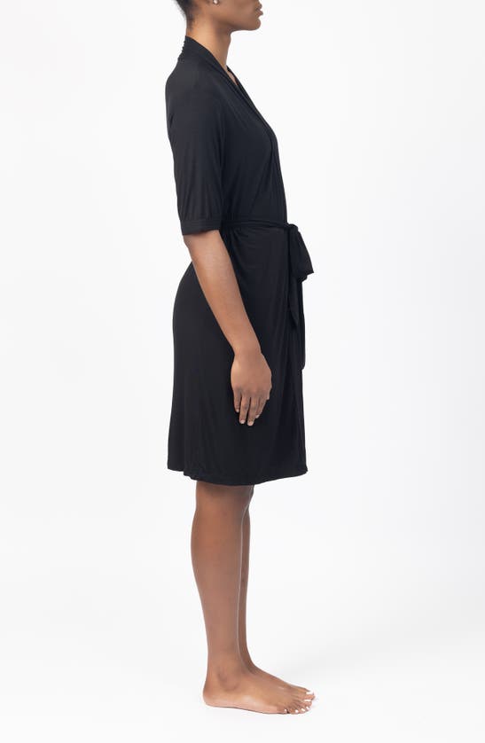 Shop Myya The Bianca Recovery Robe In Black