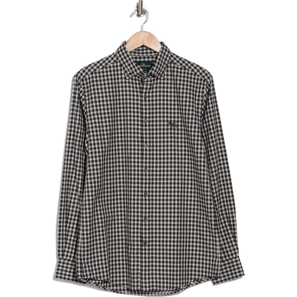 Rodd & Gunn Signal Hill Grid Trim Fit Cotton Button-up Shirt In Granite