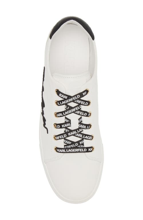 Shop Karl Lagerfeld Paris Cylie Low Top Sneaker In Bright White/black