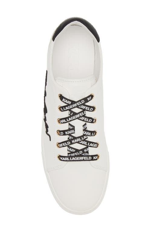 Karl Lagerfeld Paris Cylie Low Top Sneaker In Bright White/black