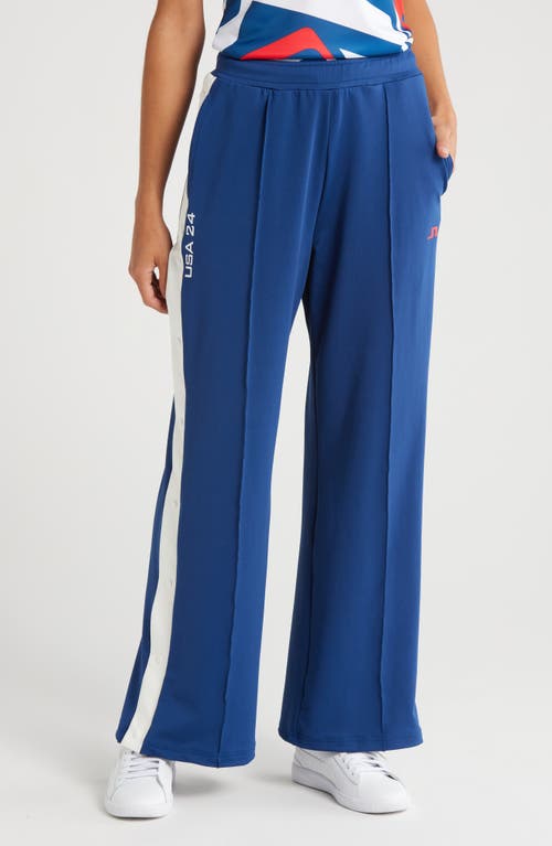 J. Lindeberg Orianne Track Pants Estate Blue at Nordstrom,