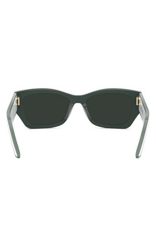 Shop Dior Pacific S2u 53mm Geometric Sunglasses In Shiny Dark Green/brown