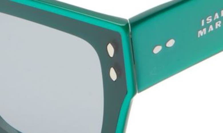 Shop Isabel Marant 65mm Oversize Square Sunglasses In Pearld Green/ Grey