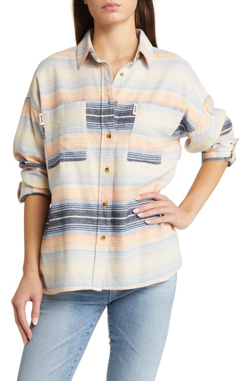 Rip Curl Trippin' Flannel Button-Up Shirt Mid Blue at Nordstrom,