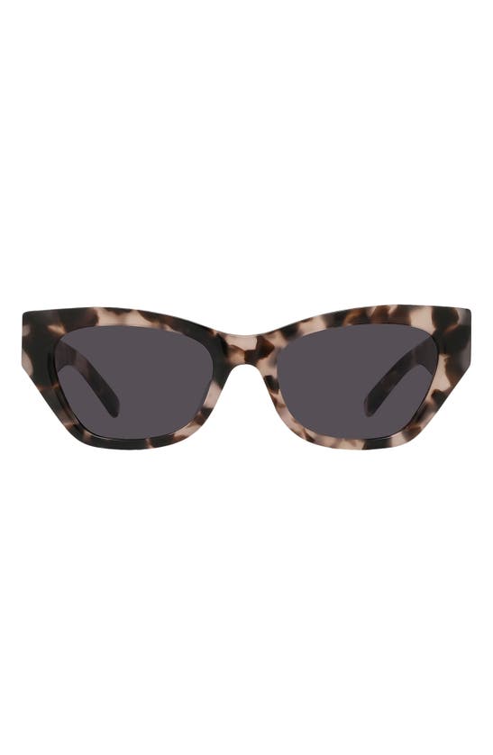 Shop Givenchy 4g 55mm Cat Eye Sunglasses In Havana / Smoke