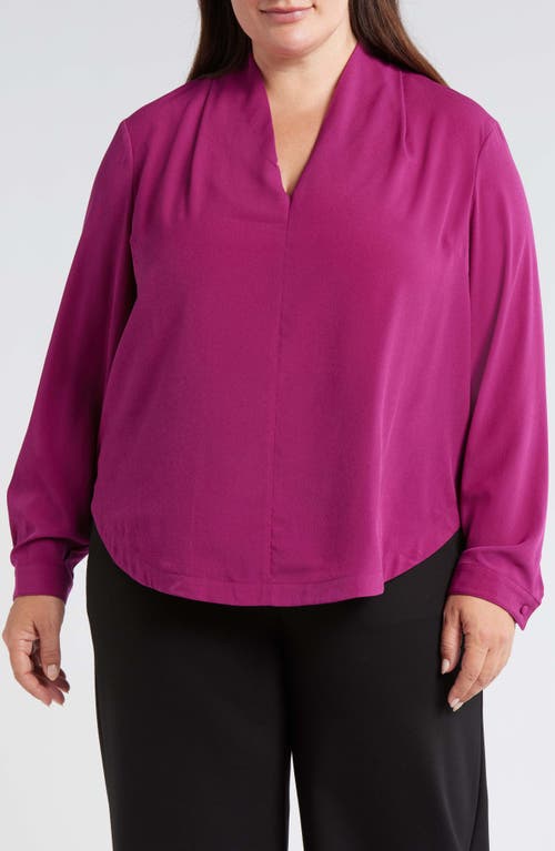 Universal Standard Better Than Crêpe De Chine V-neck Top In Akala Purple