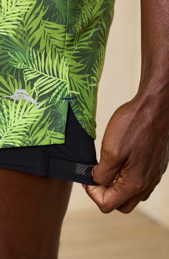 Shop Tommy Bahama Maul Breaker Palm Route Swim Trunks In Wild Clover