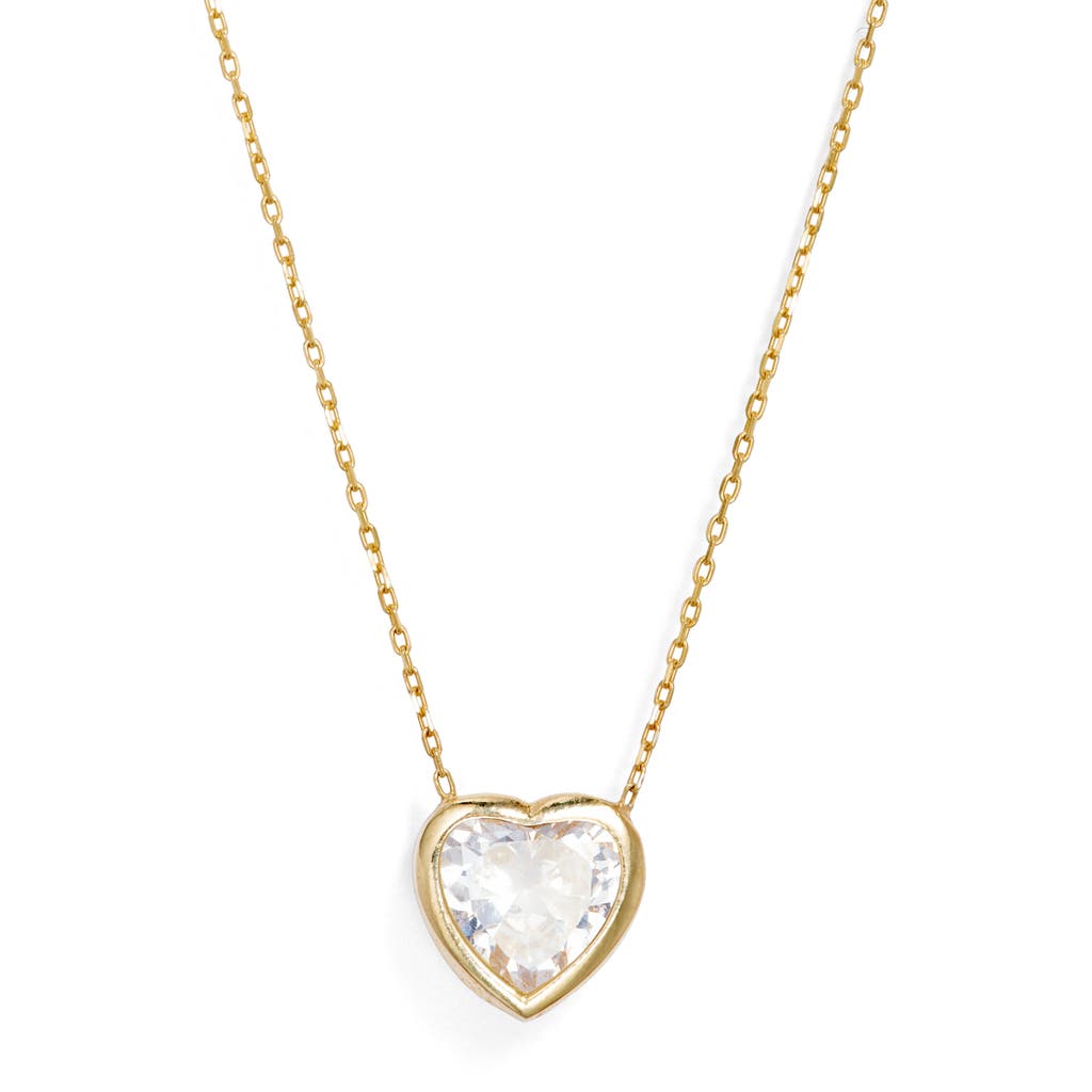 Shymi Heart Bezel Pendant Necklace In Gold