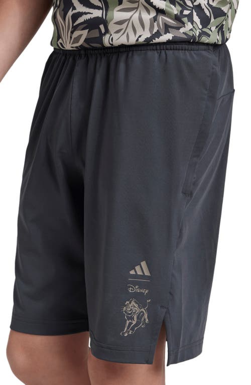 Shop Adidas Originals Adidas X Disney Kids' 'the Lion King' Shorts In Carbon/multicolor/brown