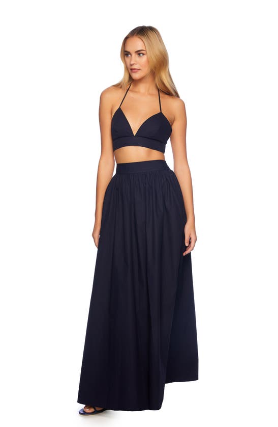 Shop Susana Monaco Poplin Crop Camisole In Midnight