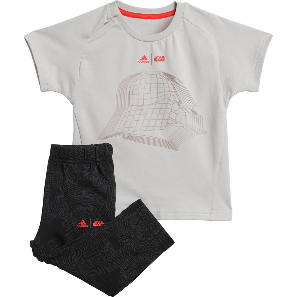 Adidas Originals Adidas X Star Wars™ Kids' Z.n.e. Cotton Graphic T-shirt & Pants Set In White