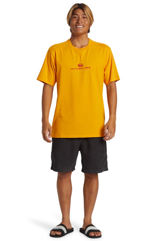 Shop Quiksilver Dragon Fist Graphic T-shirt In Radiant Yellow