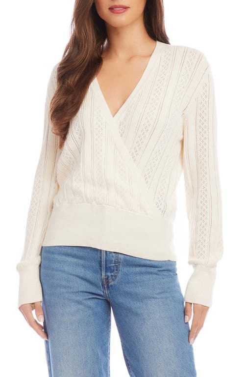 FIFTEEN TWENTY Cotton Pointelle Rib Sweater in Cream at Nordstrom, Size Small
