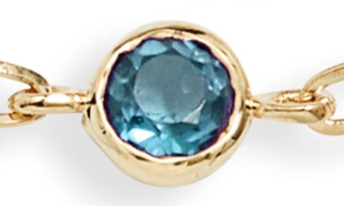 Shop Anzie Bezel Pendant Bracelet In Saphire Blue