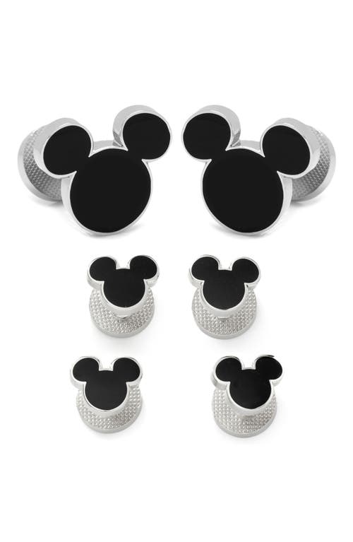 Cufflinks, Inc. x Disney Mickey Mouse Cuff Link & Stud Set in Black at Nordstrom