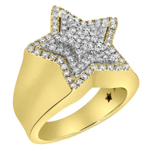 Luvmyjewelry Star Studded Bling 14k Yellow Gold 3 Layered Star Ring In 14k Yellow Gold
