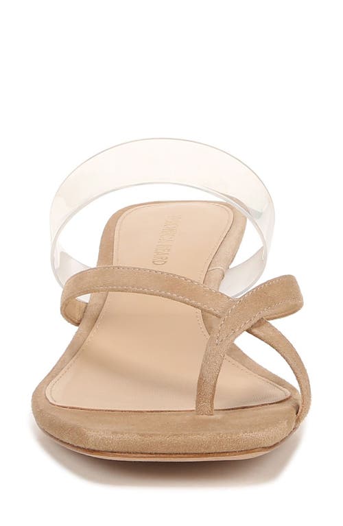 Shop Veronica Beard Alanis Kitten Heel Slide Sandal In Sand/clear