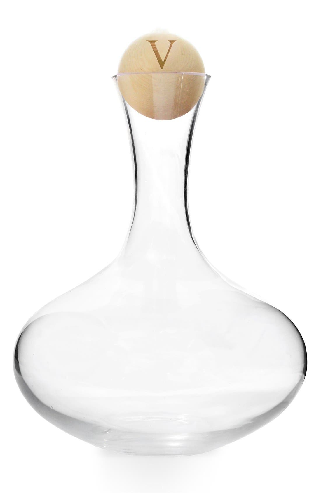 CATHY'S CONCEPTS,
                                        Monogram Wine Decanter,
                                        Main thumbnail 22, color,
                                        122