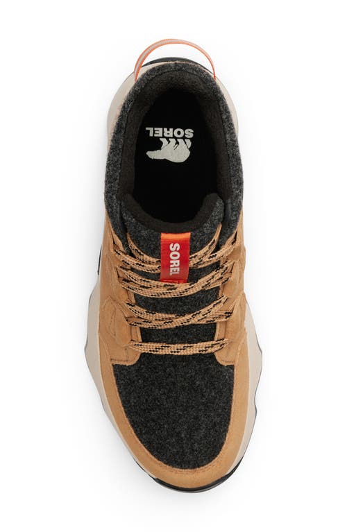 Sorel Kinetic Impact Caribou Plus Waterproof Sneaker Bootie In Tawny Buff/black