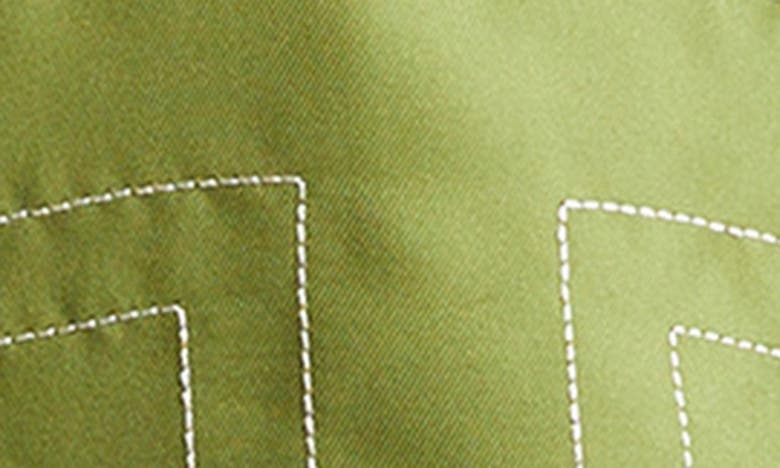 Shop Totême Toteme Monogram Embroidered Silk Button-up Shirt In Laurel