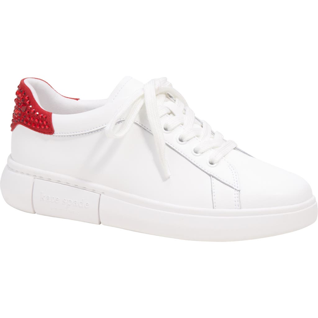Kate Spade New York Lift Trainer In True White/sour Cherry