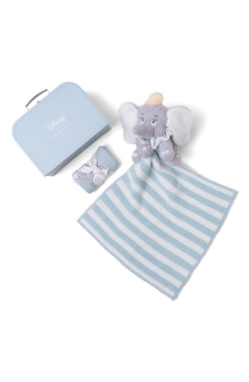 barefoot dreams x Disney Dumbo CozyChic Ultra Lite Bodysuit, Blanket Buddy & Keepsake Luggage Box Set Glacier Blue Multi at Nordstrom,