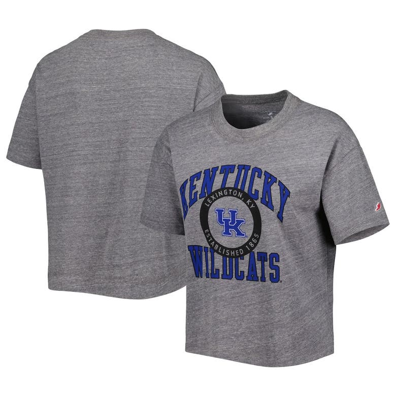 League Collegiate Wear Heather Gray Kentucky Wildcats Intramural Midi Seal Tri-blend T-shirt