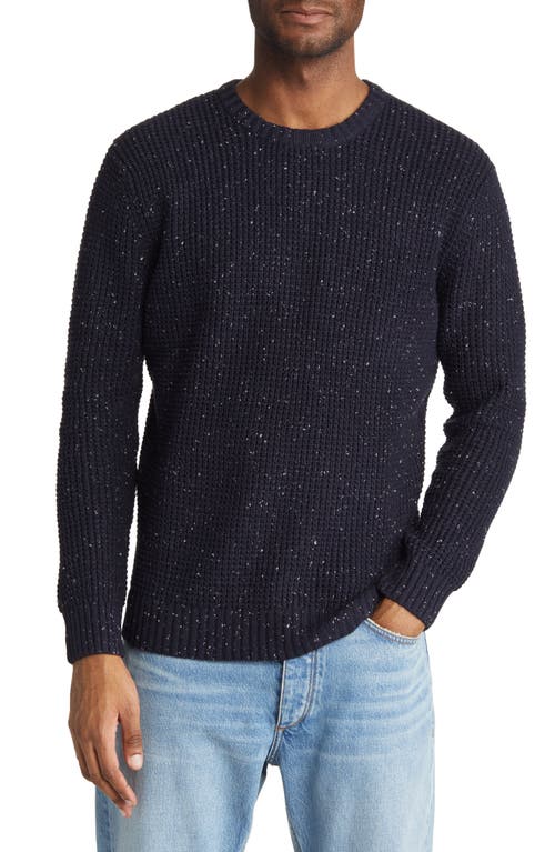 Shop The Normal Brand Seawool Nep Crewneck Sweater In Navy