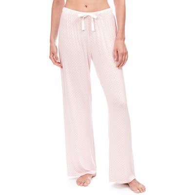 The White Company Scallop Print Jersey Pajama Pants, Pink