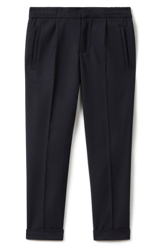 Reiss Navy Stretch Recycled Polyester-blend Trou In Navy