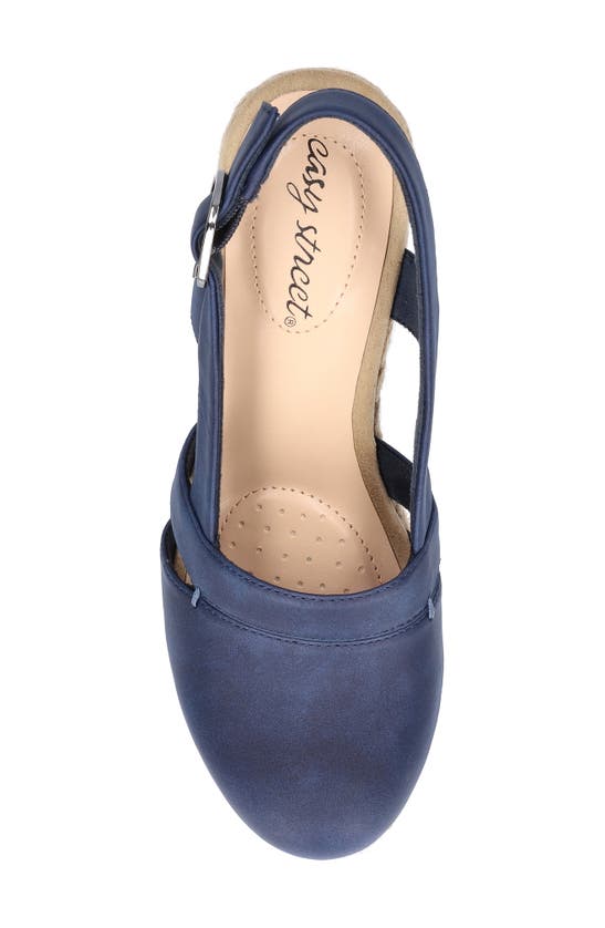Shop Easy Street Stargaze Espadrille Wedge Pump In Navy