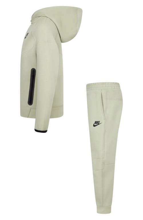Nike Kids' Tech Fleece Zip Hoodie & Joggers Set In Olive