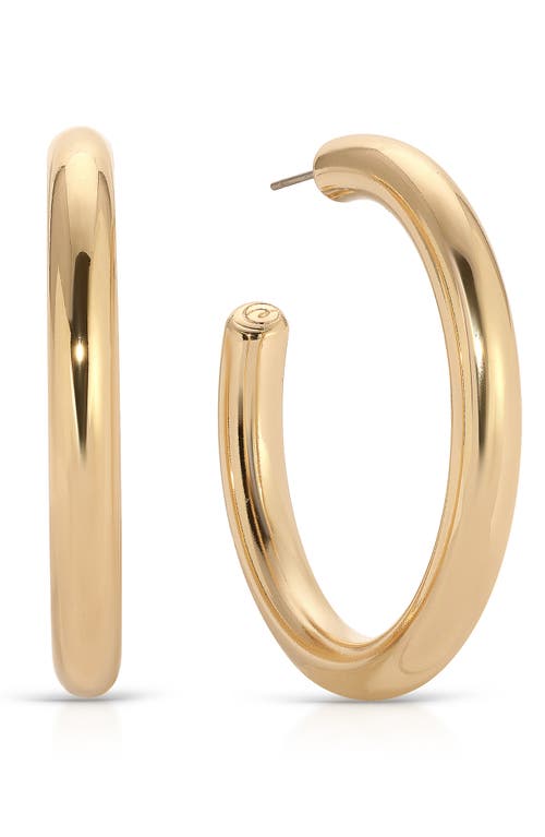 Ettika Large Thick Classic Hoop Earrings In Gold