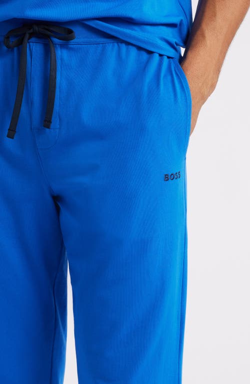 Shop Hugo Boss Boss Mix Match Pajama Joggers In Bright Blue