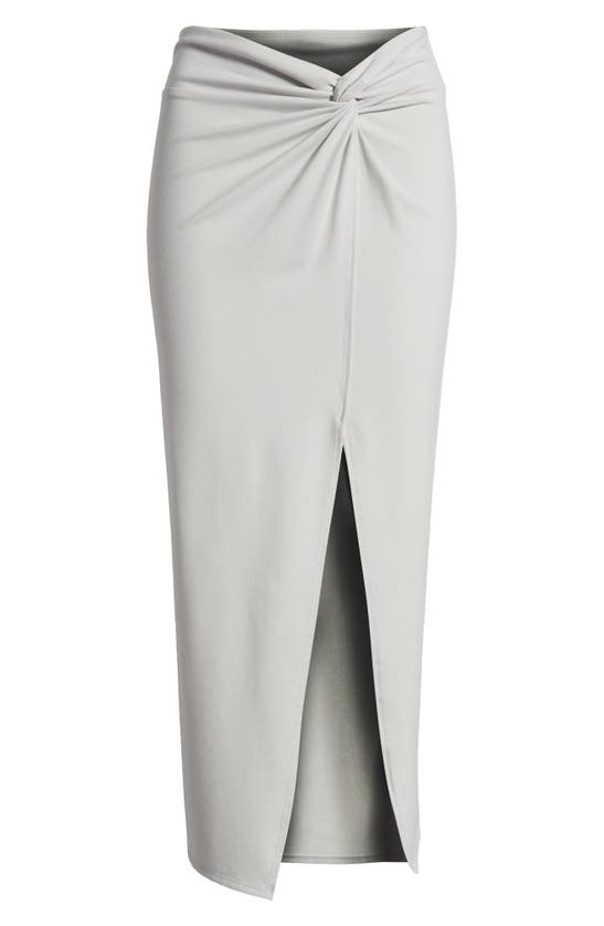 Shop Open Edit Twist Front Maxi Skirt In Grey Glacier