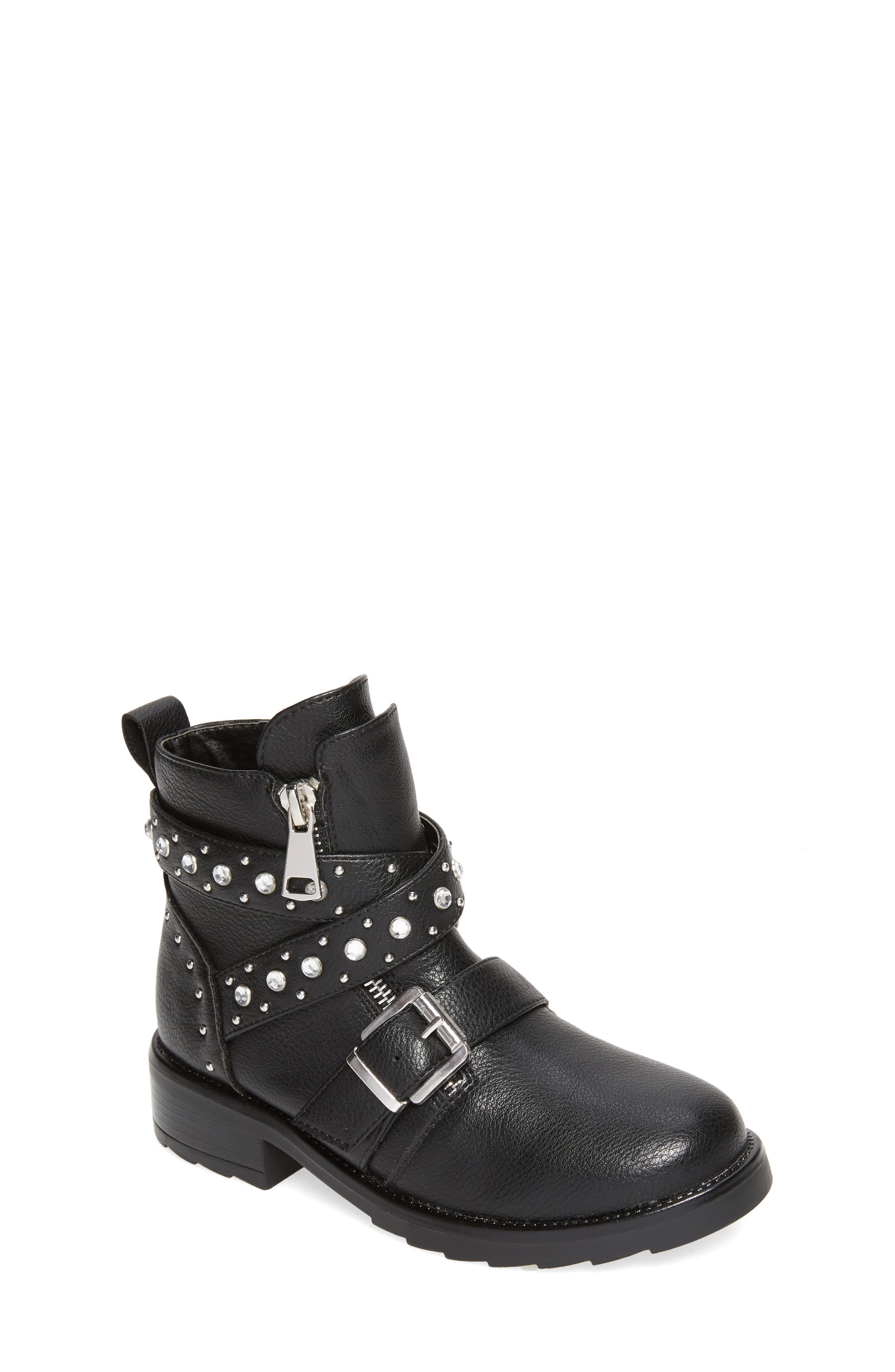 Steve Madden Halsi Crystal Stud Moto 