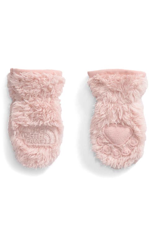 Shop The North Face Suave Oso Faux Fur Mittens In Pink Moss