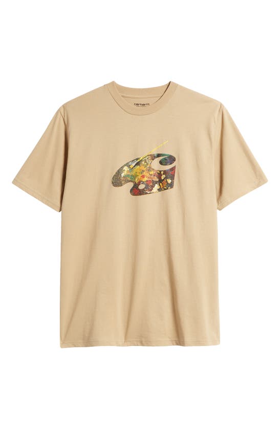 Shop Carhartt Palette Organic Cotton Graphic T-shirt In Sable