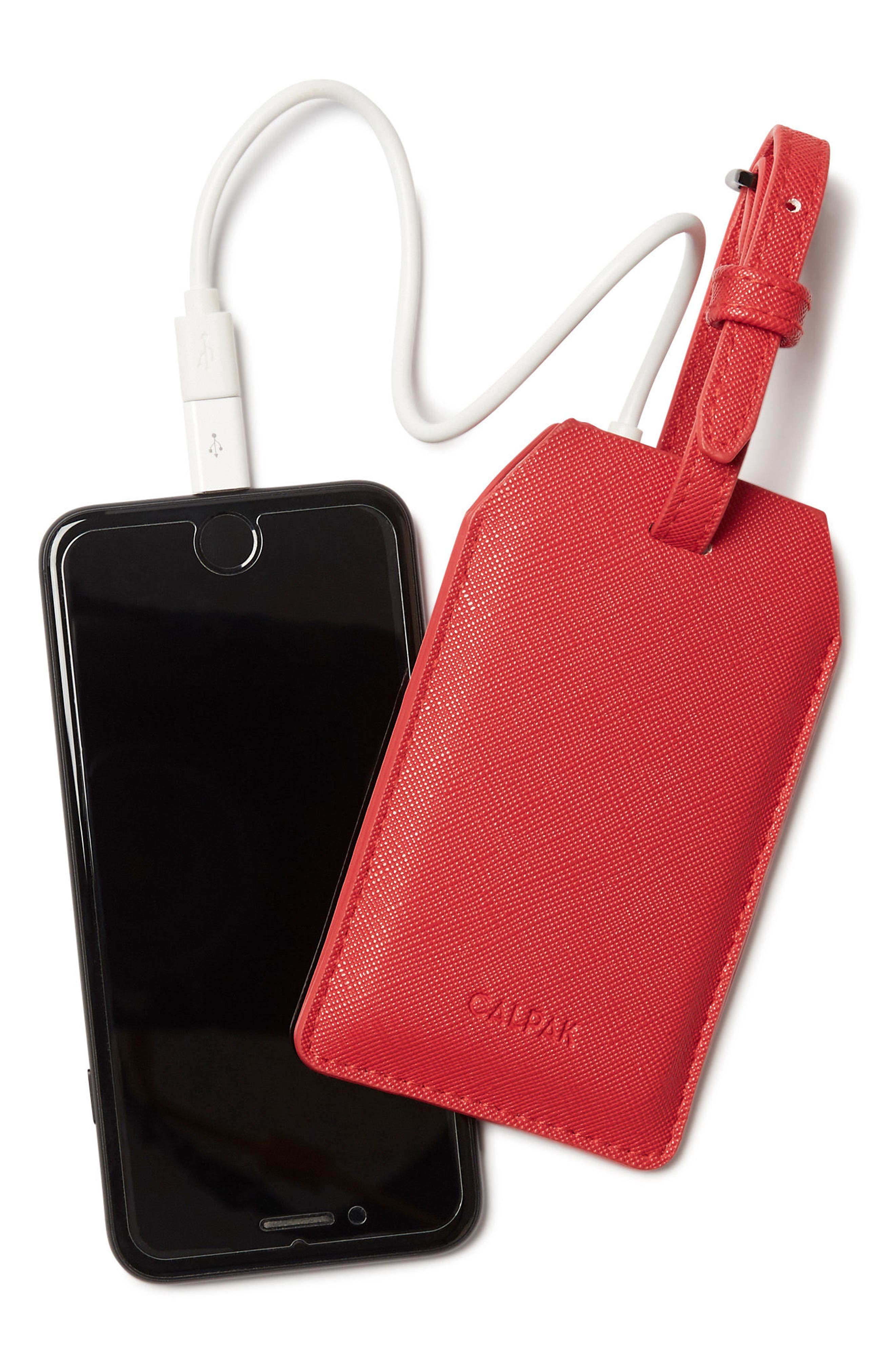CALPAK LUGGAGE Faux Leather Power Charging Luggage Tag Nordstrom Rack