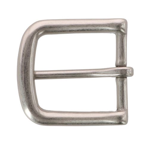 Trafalgar 32mm Solid Brass Nickel Matte Single Prong Buckle In Silver
