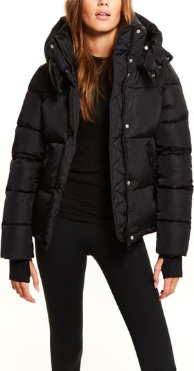 Sam. Women's Isabel Vegan Leather Down Puffer Jacket - Black - Size Xs